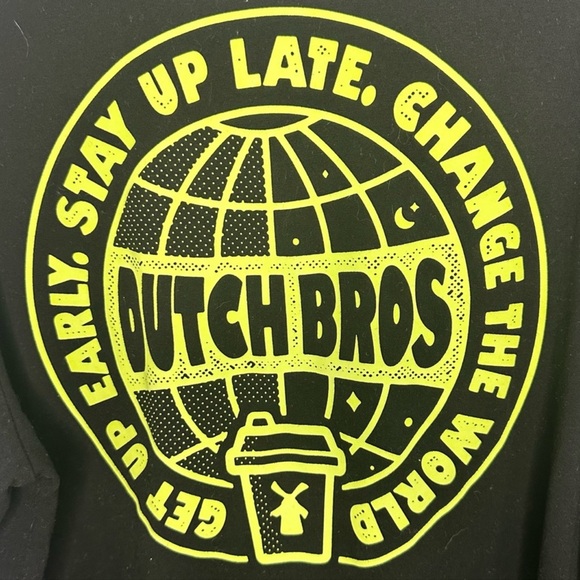 Dutch Bros Other - Dutch Bros NWT BRAND NEW IN PACKAGE Black Long Sleeve "Get Up Early..." XL DB